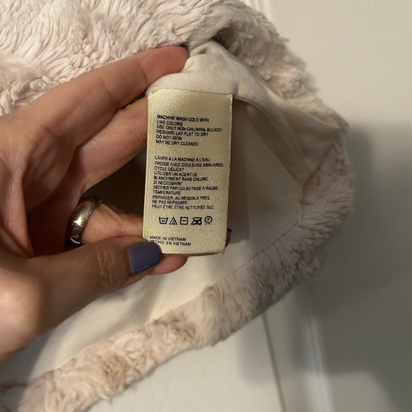 Anthropologie Maeve Cream Fuzzy Top - Picture 3 of 5